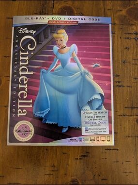 Disney Cinderella Blu-ray Cover — Blue and White Artwork